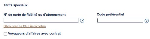 Utiliser code préférentiel Accorhotels