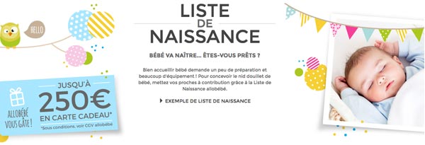 Liste naissance Allobébé