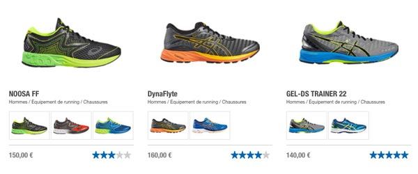 Le confort des baskets Asics