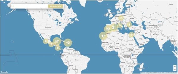 Carte 200 hôtels Barcelo dans le monde