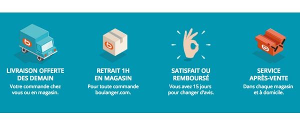 Avantages de commander sur Boulanger.com