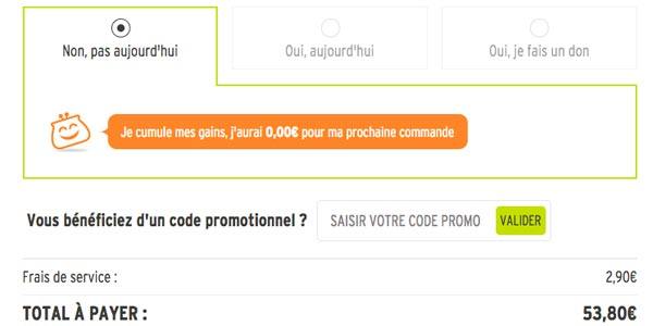 Saisir votre code promotionnel Chronodrive