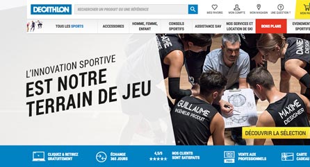 Page accueil Decathlon.fr
