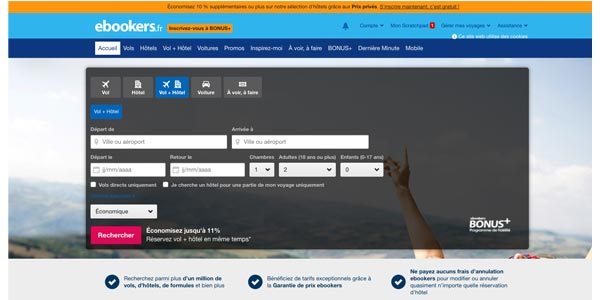 Ebookers.fr, le site de réservation