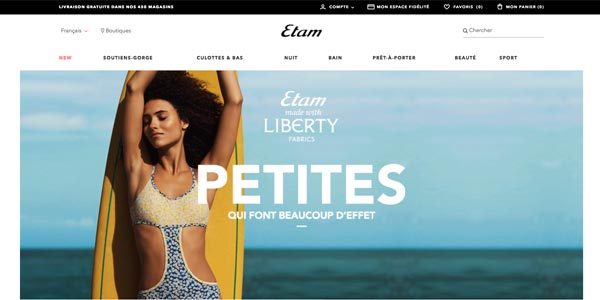 Etam.com la boutique internet