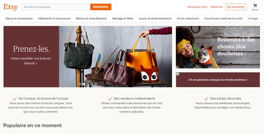 Etsy, le site internet