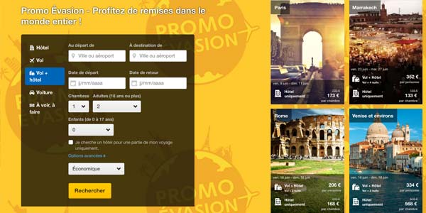 Le moteur de recherche Expedia