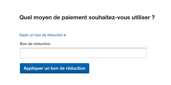 Saisir un bon de réduction sur Expedia