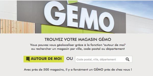 Trouver un magasin Gemo