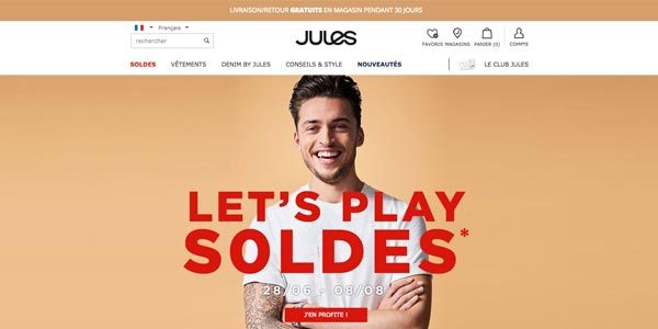 Jules.fr, la boutique de mode masculine