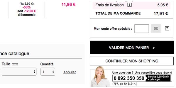 Entrez votre code offre spéciale La Redoute