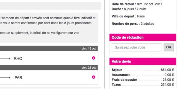 Saisir votre code réduction Lastminute