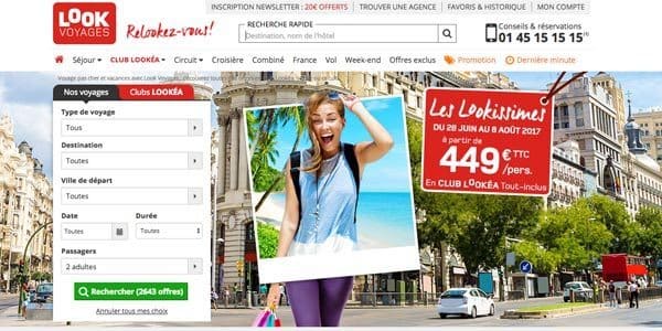 Look Voyages, le site de réservation en ligne