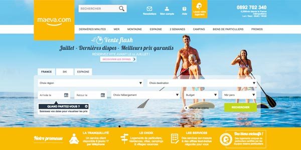 Maeva, le site internet