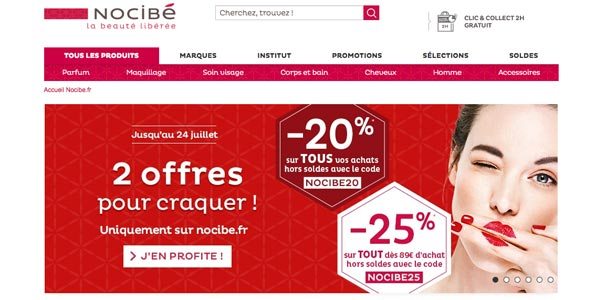 Découvrir le site Nocibe.fr