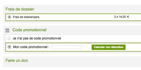 Renseigner code promotionnel Partir Pas Cher