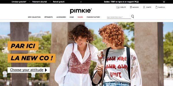 Le site Pimkie.fr