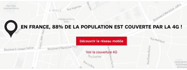 Couverture 4G SFR en France