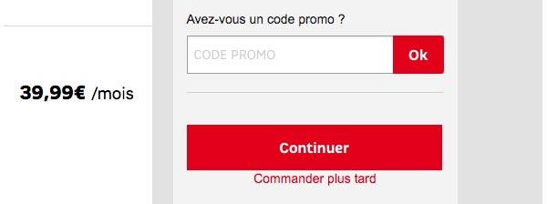 Utiliser un code promo SFR