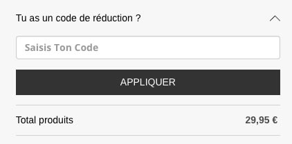 Ajouter code réduction pour Stradivarius