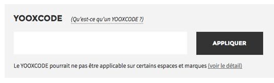 Saisir un Yooxcode