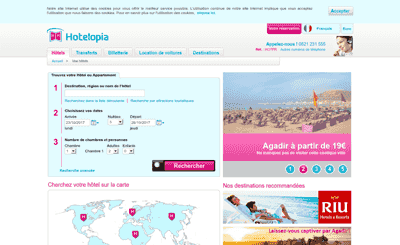 Le site Hotelopia