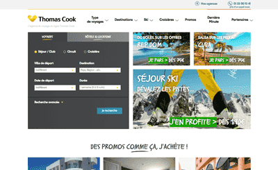 Le site Thomas Cook