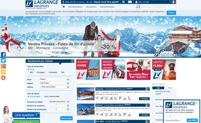 Le site Lagrange Vacances