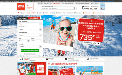 Le site Look Voyages
